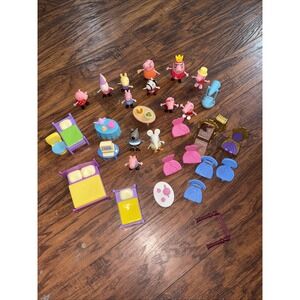Peppa Pig and Friends Toy Mini Figurines And Furniture 29 pieces